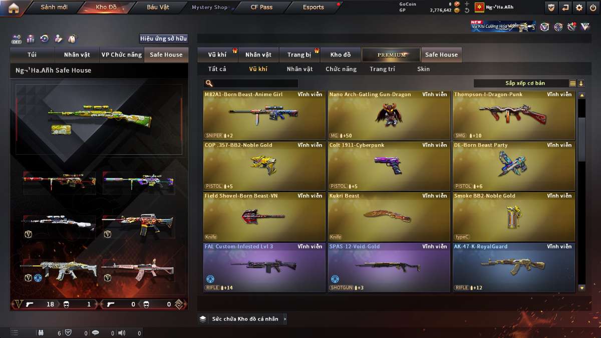shop acc cf uy tin gia re